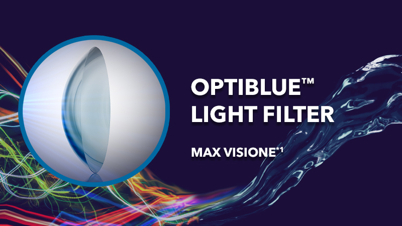 OptiBlue™ Light Filter per la massima qualità visiva